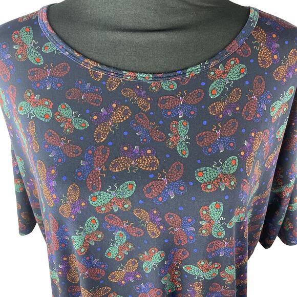 Lularoe Irma Medium Tunic Top Slinky Material Butterfly - Picture 5 of 8